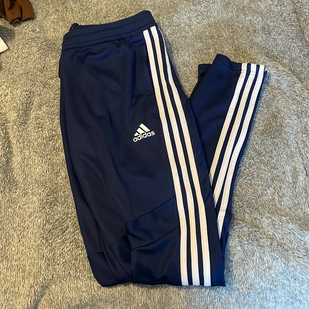 Adidas navy blue track pants